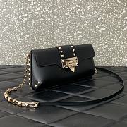 Valentino Garavani Rockstud Small Black Bag Size 26 x 13 x 7 cm - 4