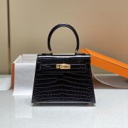 Hermes Mini Kelly Black Bag Size 20 cm - 1
