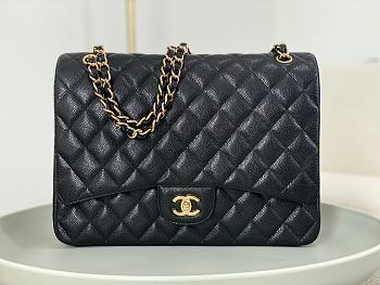 Chanel Flap Bag Maxi Caviar Black Size 33 cm