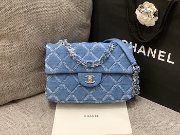 Chanel New Denim Flap Bag Size 25 cm