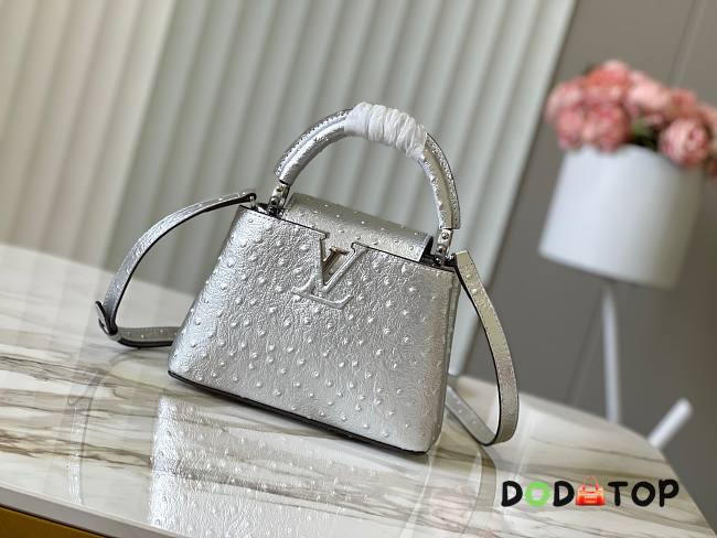 Louis Vuitton LV Capucines Ostrich Pattern Handbag M95393 Size 21 x 14 x 8 cm - 1