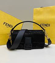 Fendi Baguette Black Sequin Bag Size 27 cm - 4