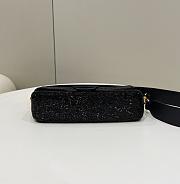Fendi Baguette Black Sequin Bag Size 27 cm - 3