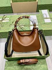 Gucci Brown Diana Small Leather Tote Bag Size 24 cm - 2