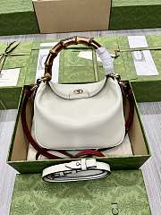 Gucci White Diana Small Leather Tote Bag Size 24 cm - 6