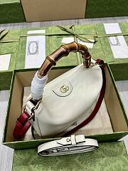 Gucci White Diana Small Leather Tote Bag Size 24 cm - 3