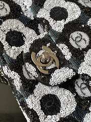 Chanel Mini CF Camellia Sequin Evening Bag Size 22 x 14 x 7 cm - 3