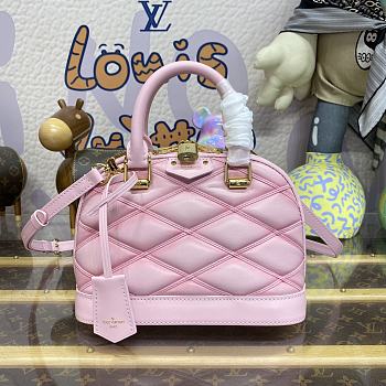 Louis Vuitton LV Alma BB Malletage Leather M24453 Pink Size 23.5 x 17.5 x 11.5 cm