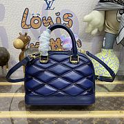 Louis Vuitton LV Alma BB Malletage Leather M23666 Blue Size 23.5 x 17.5 x 11.5 cm - 6