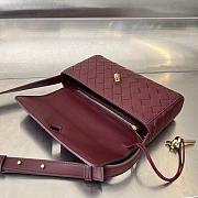 Bottega Veneta Wallace Mini Bag Red Size 21.5 x 13.5 x 4.5 cm - 4