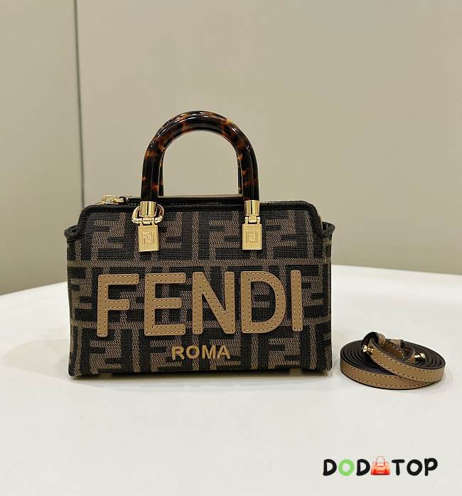 Fendi By The Way Mini Boston Bag Brown Size 18 x 8 x 12 cm - 1