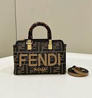 Fendi By The Way Mini Boston Bag Brown Size 18 x 8 x 12 cm - 1
