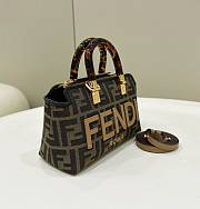 Fendi By The Way Mini Boston Bag Brown Size 18 x 8 x 12 cm - 6