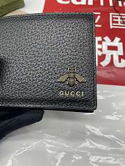 Gucci Black Animalier Leather Zip Around Wallet Size 10.5 x 9.5 cm - 5