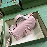 Gucci GG Marmont Mini Top Handle Shoulder Bag Pink Size 15.5 x 21 x 8 cm - 6