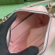 Gucci Pink Leather GG Marmont Small Matelassé Shoulder Bag Size 24 x 13 x 7 cm - 6