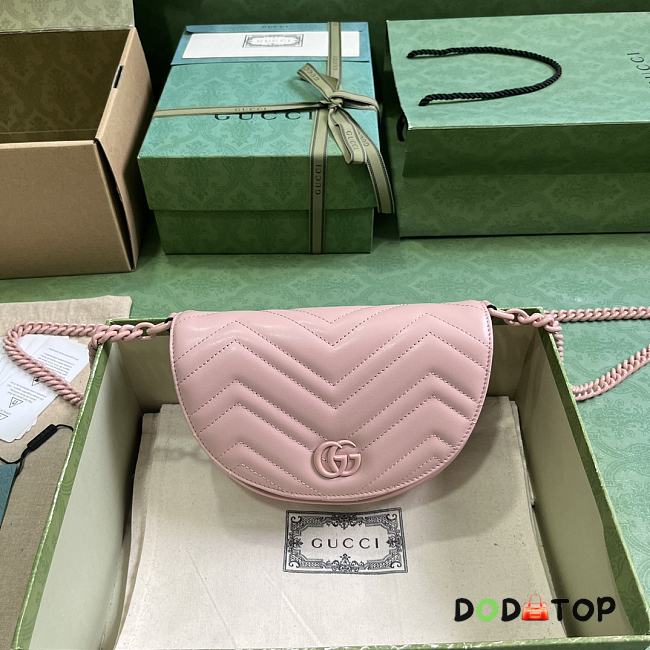Gucci GG Marmont Matelasse Chain Mini Bag Pink Size 14.5 x 20 x 4 cm - 1