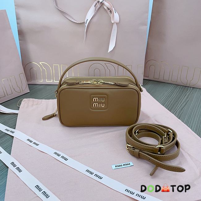 Miu Miu Brown Leather Shoulder Bag Size 18 x 9.5 x 6.5 cm - 1