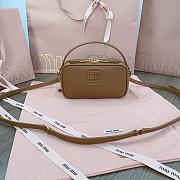 Miu Miu Brown Leather Shoulder Bag Size 18 x 9.5 x 6.5 cm - 6