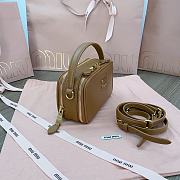 Miu Miu Brown Leather Shoulder Bag Size 18 x 9.5 x 6.5 cm - 3