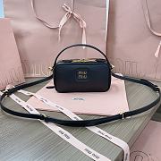 Miu Miu Black Leather Shoulder Bag Size 18 x 9.5 x 6.5 cm - 5