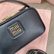 Miu Miu Black Leather Shoulder Bag Size 18 x 9.5 x 6.5 cm - 3