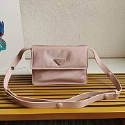 Prada Small Padded Re-Nylon Shoulder Pink Bag Size 16 x 11 x 23 cm - 1