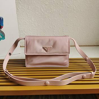 Prada Small Padded Re-Nylon Shoulder Pink Bag Size 16 x 11 x 23 cm