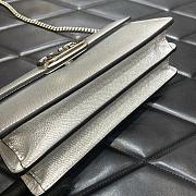 Valentino Garavani Small Leather Chain Wallet Silver Size 20 x 5.5 x 10 cm - 4