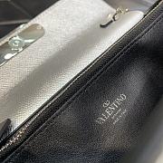 Valentino Garavani Small Leather Chain Wallet Silver Size 20 x 5.5 x 10 cm - 3