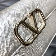 Valentino Garavani Small Leather Chain Wallet Silver Size 20 x 5.5 x 10 cm - 2