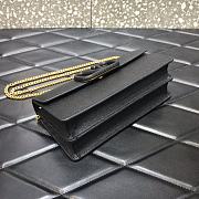 Valentino Garavani Small Leather Chain Wallet Black Size 20 x 5.5 x 10 cm - 5