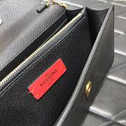 Valentino Garavani Small Leather Chain Wallet Black Size 20 x 5.5 x 10 cm - 6