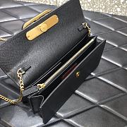 Valentino Garavani Small Leather Chain Wallet Black Size 20 x 5.5 x 10 cm - 4