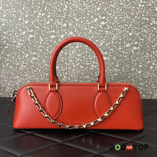 Valentino Garavani Rockstud Handbag Orange Size 34 x 11 x 8 cm - 1