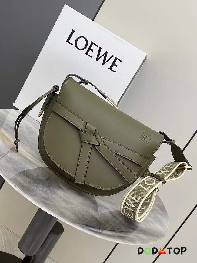 Loewe Gate Dual Crossbody Bag Green Size 25 x 19 x 11.5 cm - 1