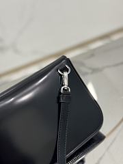 Prada Logo-Stamp Brushed Leather Bag Black Size 18 x 12.5 x 2.5 cm - 5