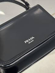 Prada Logo-Stamp Brushed Leather Bag Black Size 18 x 12.5 x 2.5 cm - 4