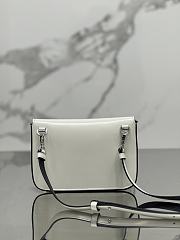 Prada Logo-Stamp Brushed Leather Bag White Size 18 x 12.5 x 2.5 cm - 2