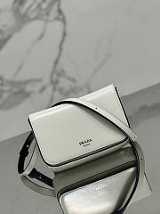 Prada Logo-Stamp Brushed Leather Bag White Size 18 x 12.5 x 2.5 cm - 4