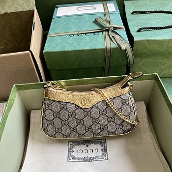 Gucci Ophidia Mini Bag Gold Size 10 x 19 x 3 cm