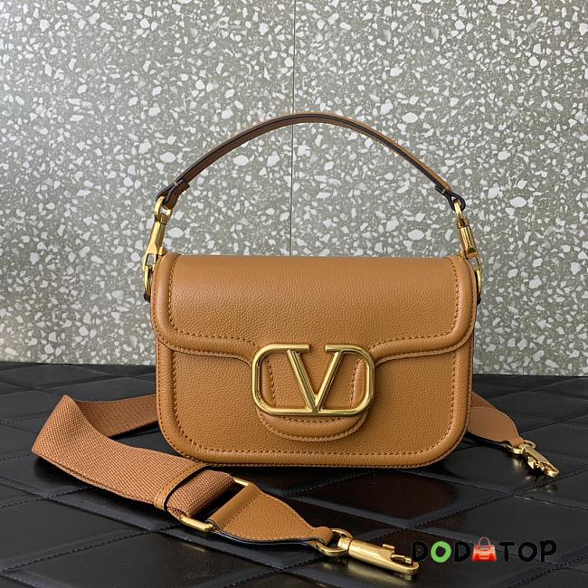 Valentino Garavani Alltime Grainy Calfskin Shoulder Bag Size 23.5 x 18 x 8 cm - 1