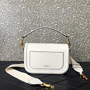 Valentino Garavani Alltime Grainy Calfskin Shoulder Bag White Size 23.5 x 18 x 8 cm - 2