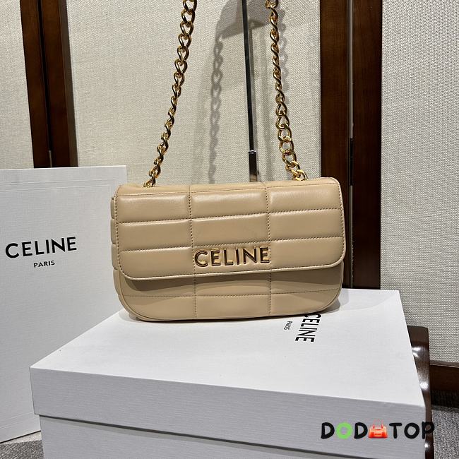 Celine Chain Shoulder Bag Beige Size 24 x 15 x 5 cm - 1