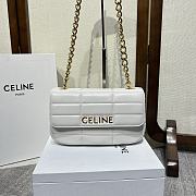 Celine Chain Shoulder Bag White Size 24 x 15 x 5 cm - 1