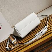 Prada Double Shoulder Strap Handbag White Size 24 x 19 x 12 cm - 3