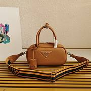 Prada Leather Top-Handle Bag Brown Size 24 x 12 x 8.5 cm - 1