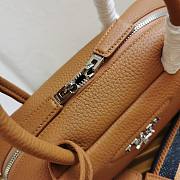 Prada Leather Top-Handle Bag Brown Size 24 x 12 x 8.5 cm - 4