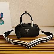 Prada Leather Top-Handle Bag Black Size 24 x 12 x 8.5 cm - 1