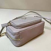 Prada Re-Nylon And Ostrich Leather Two-Handle Bag Pink Size 13 x 22 x 7 cm - 4